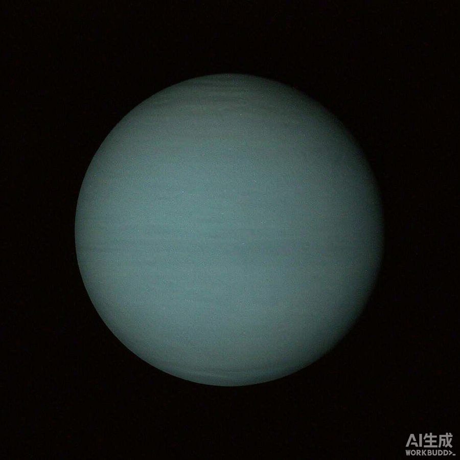 天王星均匀的青色甲烷大气，几乎看不到任何特征